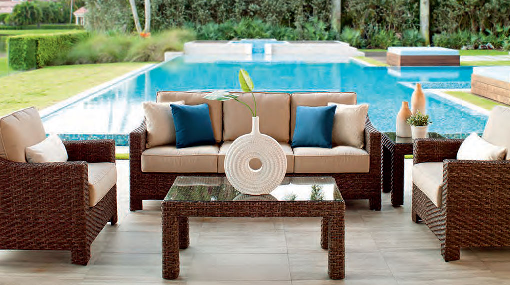 Wicker outdoor furniture at The Patio Barn
